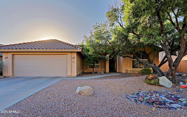 view of front of house featuring a garage