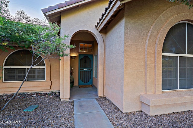 view of doorway to property