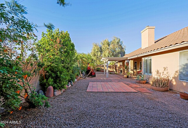 view of yard with a patio area