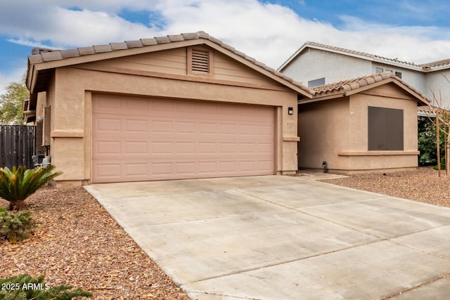 view of front facade with a garage