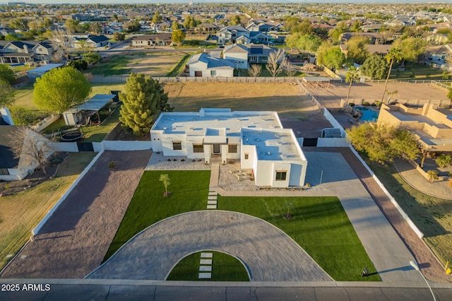 aerial view featuring a residential view