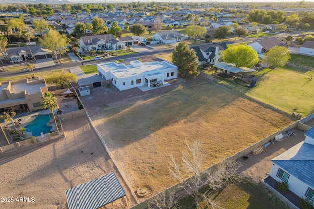 drone / aerial view with a residential view