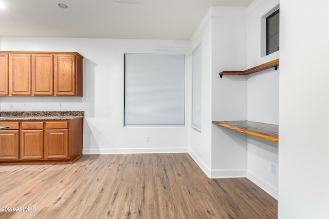 interior space with light hardwood / wood-style flooring