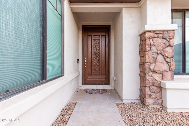 view of doorway to property