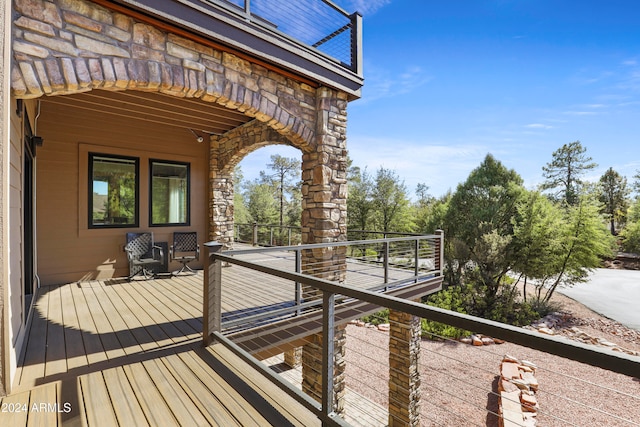 view of wooden terrace