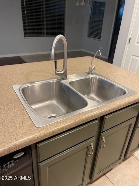 interior details featuring sink