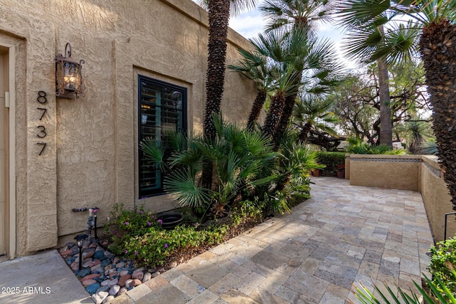 view of property exterior featuring stucco siding