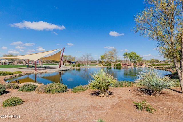 view of water feature