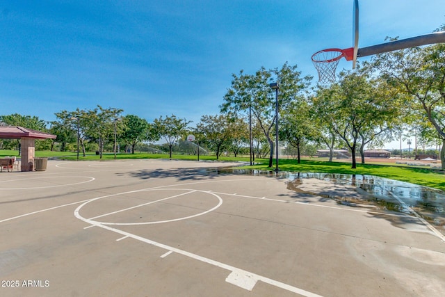 view of sport court featuring community basketball court