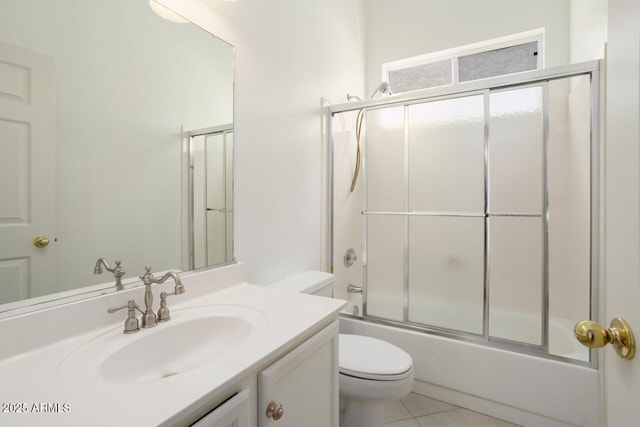 19102 N 91st St, Scottsdale, AZ 85255 - full bath with vanity, enclosed tub / shower combo, and tile patterned flooring