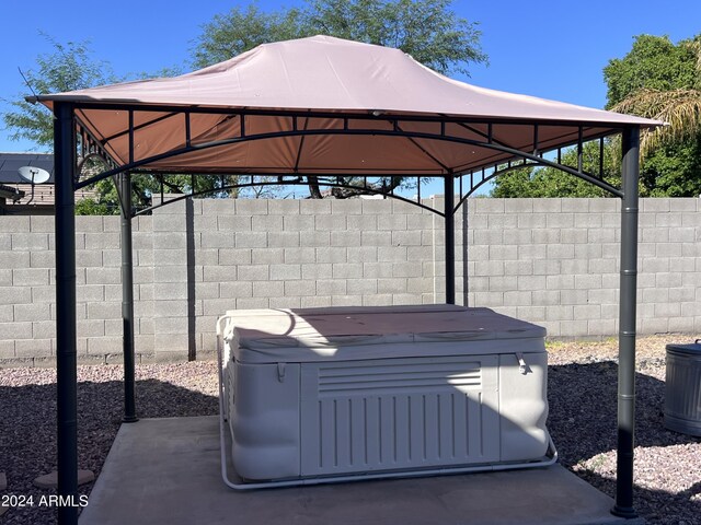 view of yard with a patio area and a gazebo