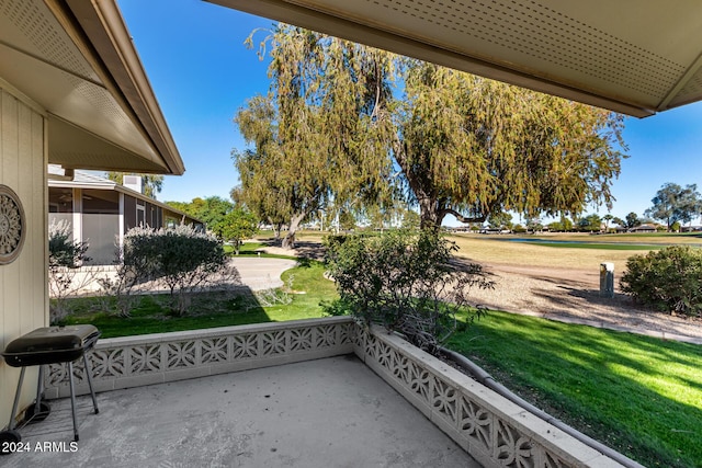 view of patio with area for grilling