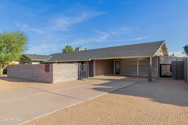 view of ranch-style home