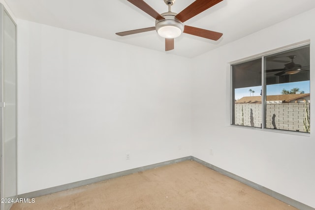 view of carpeted spare room