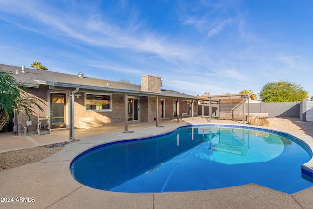 view of pool with a patio area