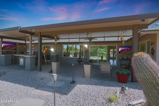 view of patio featuring area for grilling