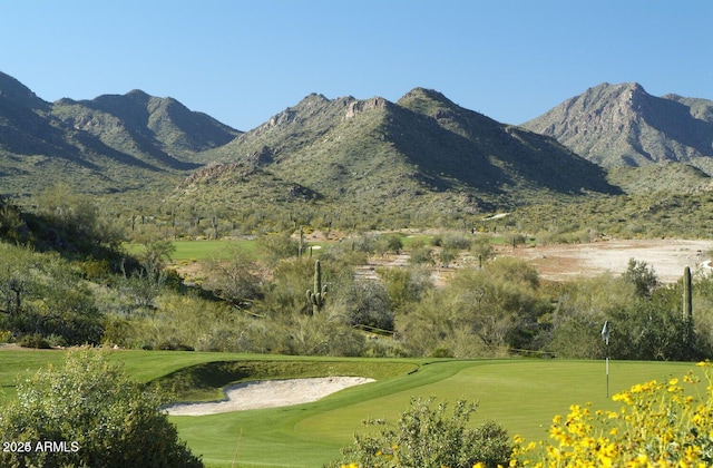 property view of mountains with golf course view