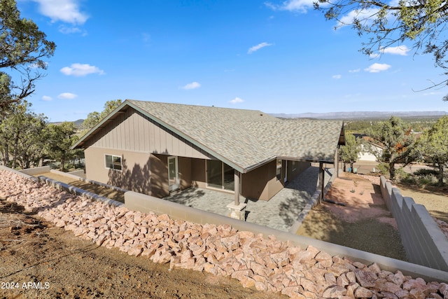 view of front of home with a patio area