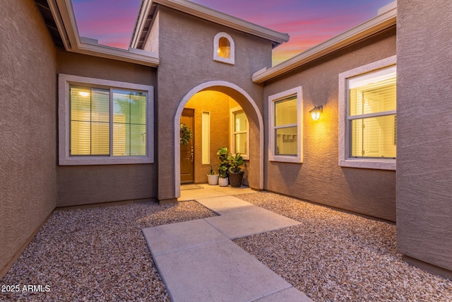 9764 E Thornbush Ave, Mesa, AZ 85212 - doorway to property with stucco siding