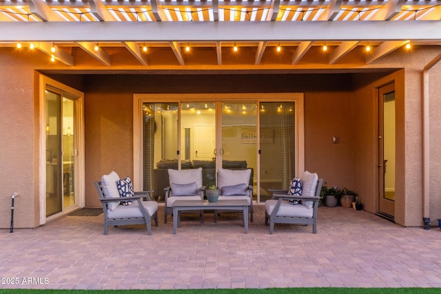 9764 E Thornbush Ave, Mesa, AZ 85212 - view of patio featuring a pergola and an outdoor hangout area