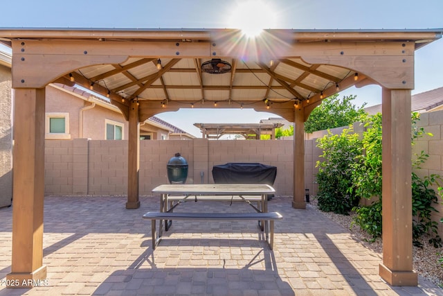 9764 E Thornbush Ave, Mesa, AZ 85212 - fenced backyard featuring a gazebo and a patio