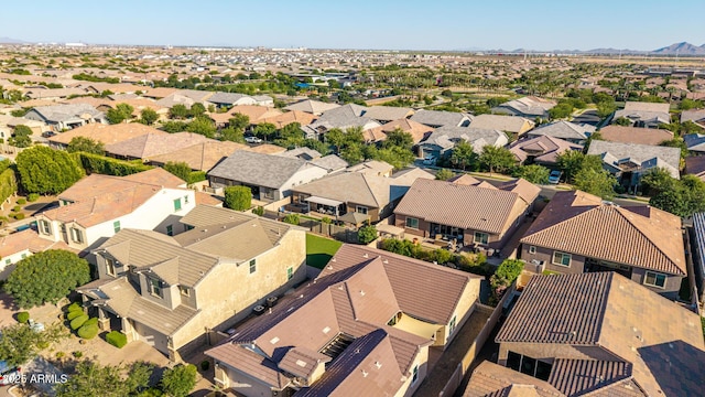 9764 E Thornbush Ave, Mesa, AZ 85212 - aerial perspective of suburban area featuring mountains