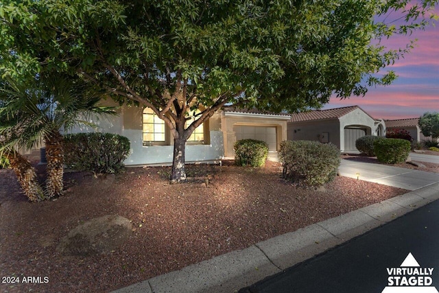 view of front of home featuring a garage