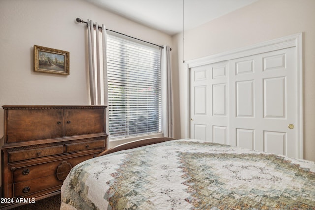 bedroom featuring a closet