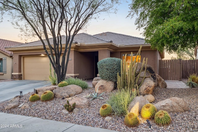 view of front of house featuring a garage