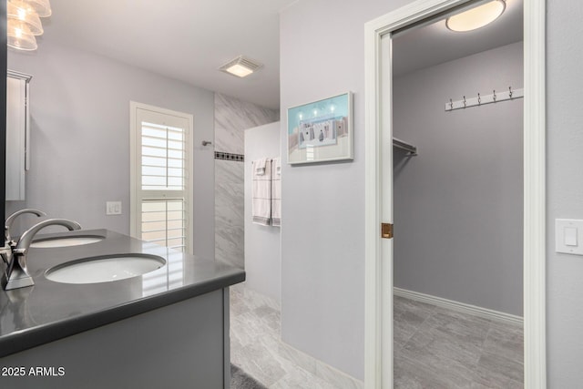 bathroom with vanity