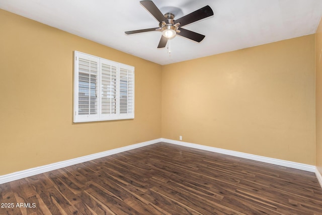 8331 N 6th St, Phoenix, AZ 85020 - spare room featuring dark wood-style floors and a ceiling fan