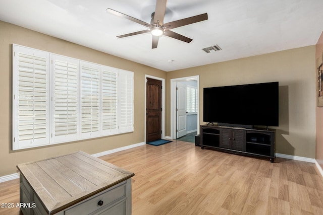 8331 N 6th St, Phoenix, AZ 85020 - living room with ceiling fan and light wood-style floors