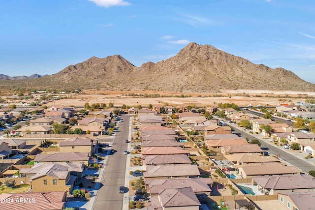 aerial view featuring a mountain view