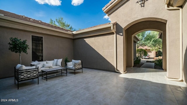 view of patio with outdoor lounge area