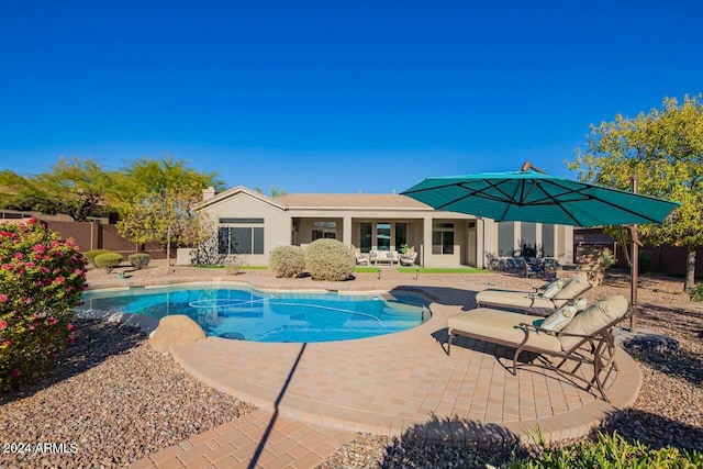 view of pool with a patio area