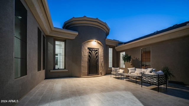 view of patio / terrace with an outdoor hangout area