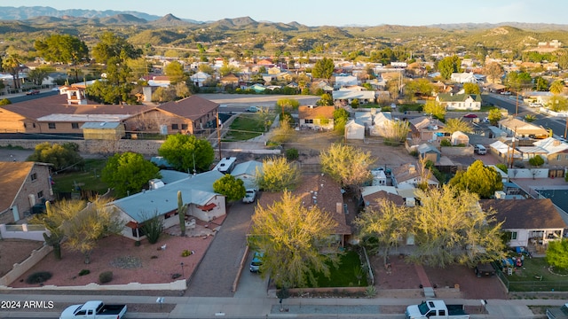 bird's eye view with a mountain view