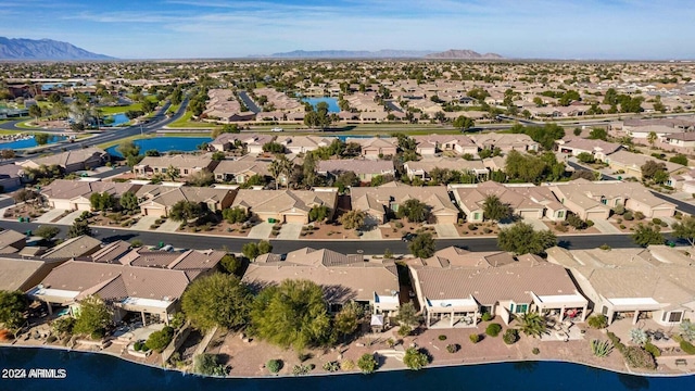 bird's eye view featuring a mountain view