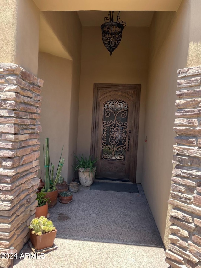 view of doorway to property