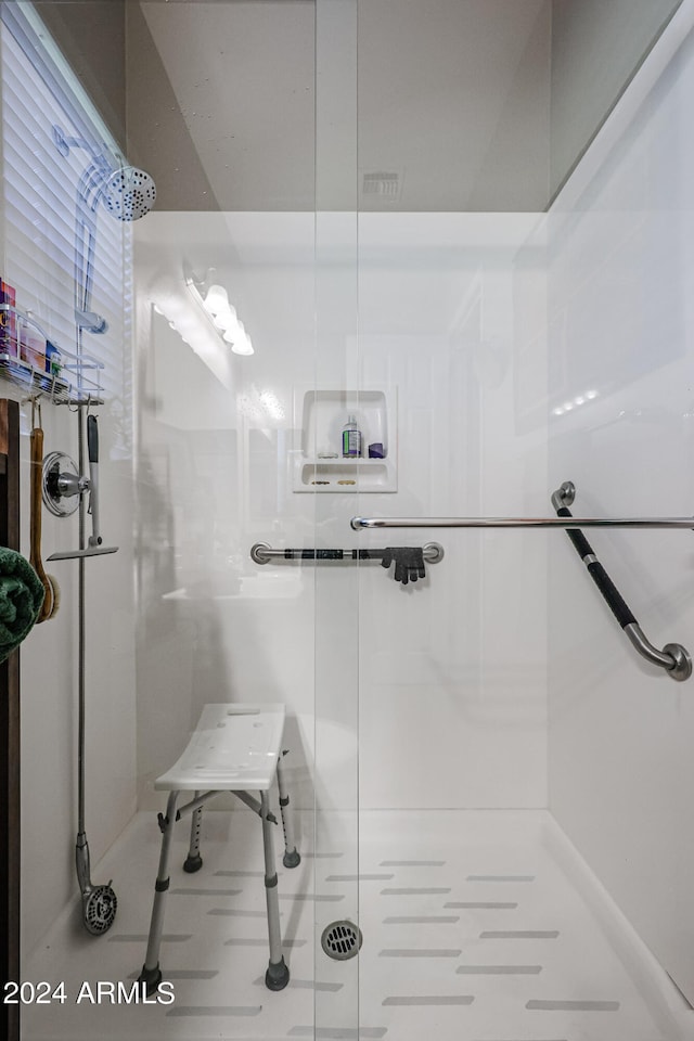 bathroom featuring a shower