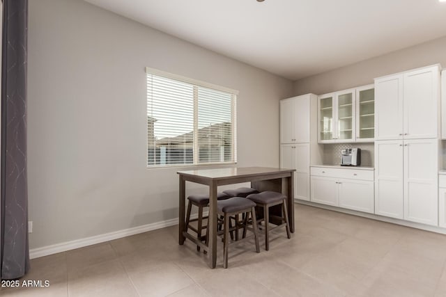 view of tiled dining space