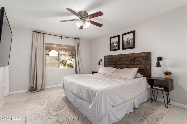 bedroom with ceiling fan