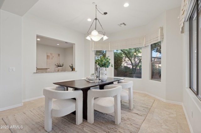 11299 E Greythorn Dr, Scottsdale, AZ 85262 - dining area with recessed lighting and light tile patterned floors