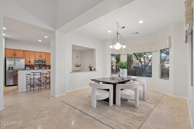 11299 E Greythorn Dr, Scottsdale, AZ 85262 - dining area with recessed lighting and baseboards