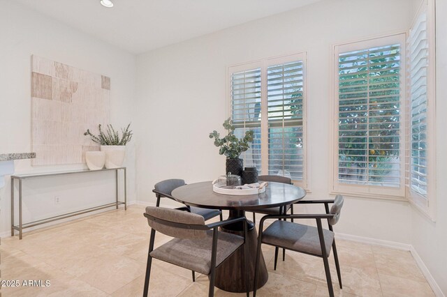 11299 E Greythorn Dr, Scottsdale, AZ 85262 - dining space with light tile patterned flooring and recessed lighting