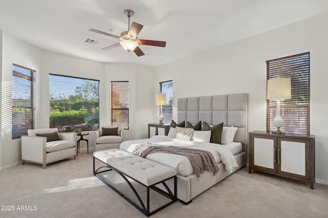 11299 E Greythorn Dr, Scottsdale, AZ 85262 - bedroom with light colored carpet and a ceiling fan