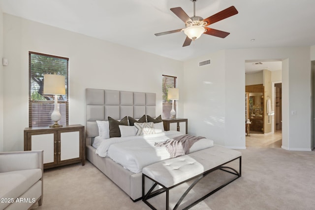 11299 E Greythorn Dr, Scottsdale, AZ 85262 - bedroom featuring light colored carpet and ceiling fan