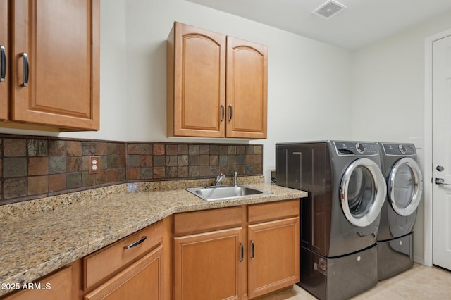 11299 E Greythorn Dr, Scottsdale, AZ 85262 - washroom featuring washing machine and clothes dryer and cabinet space