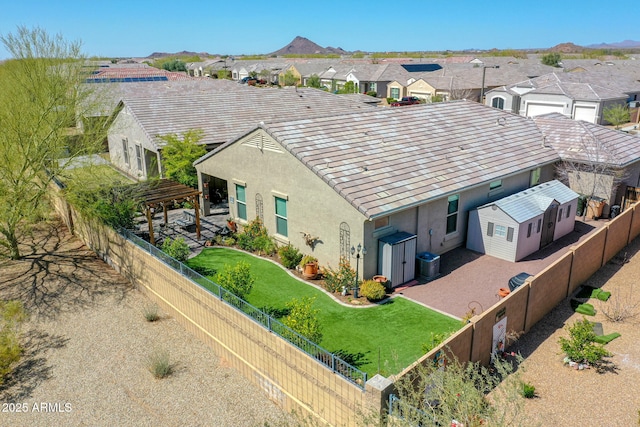 drone / aerial view featuring a residential view