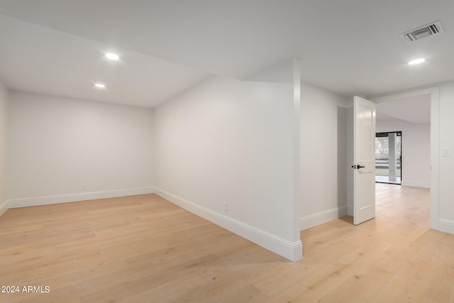 interior space featuring light hardwood / wood-style floors